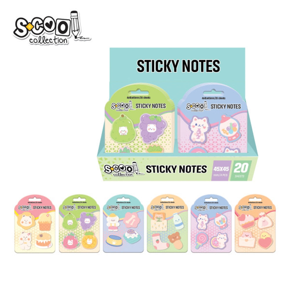 Notes adeziv, diverse forme, 4x45x45 mm - S-COOL