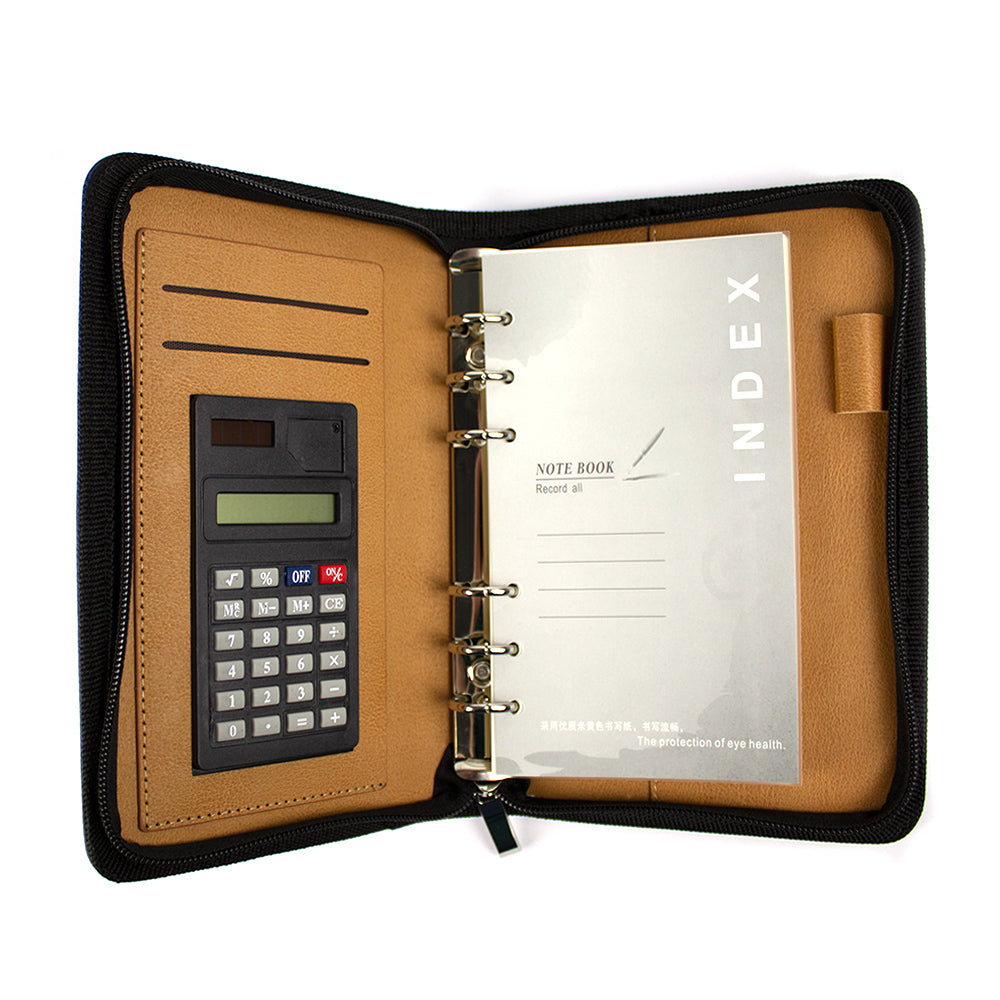 Organizer Mic 21.3 X 13.7 Cm Cu Calculator, Inchidere Cu Fermoar Rosu