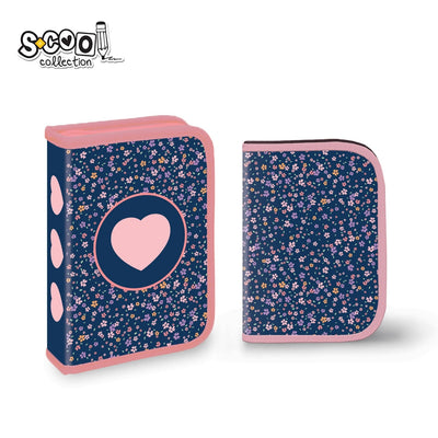 Penar echipat, 1 fermoar, 2 extensii, 32 piese, PINK HEART - S-COOL