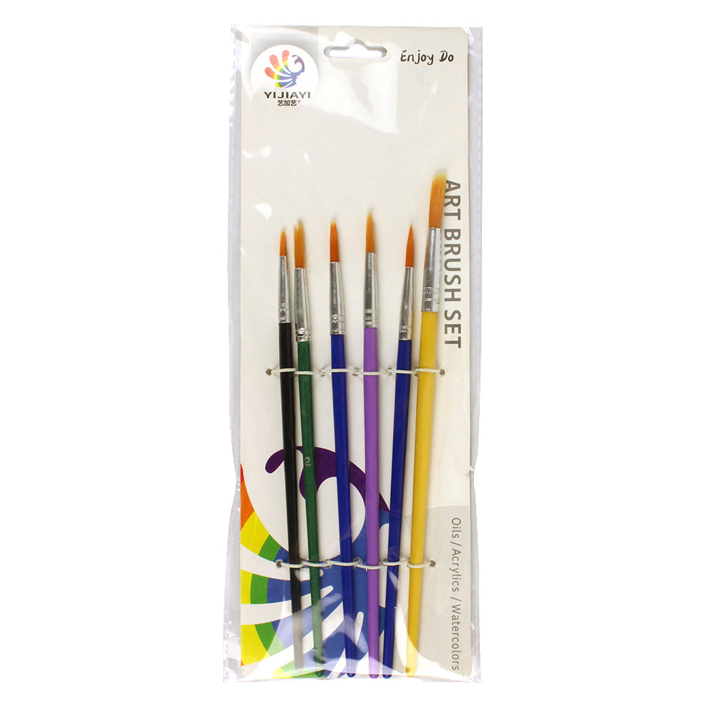 Set 6 pensule diferite, par rotund natural EVOffice