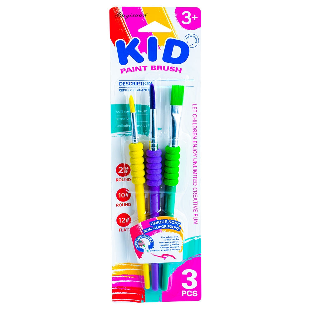 Pensule desen, cu grip, 3 buc/set
