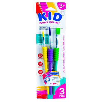 Pensule desen, cu grip, 3 buc/set