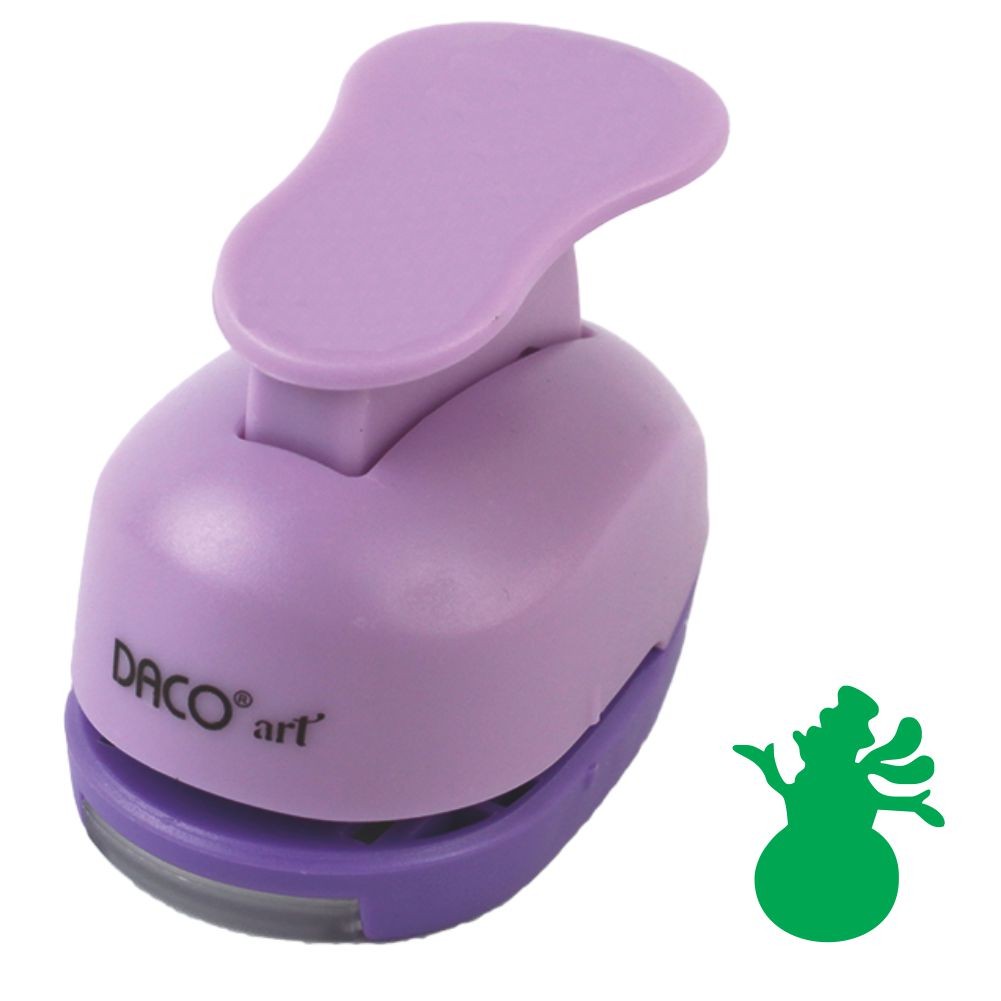 Perforator hobby mov cu model om de zăpadă de 2.5 cm utilizat în proiecte creative și scrapbooking.