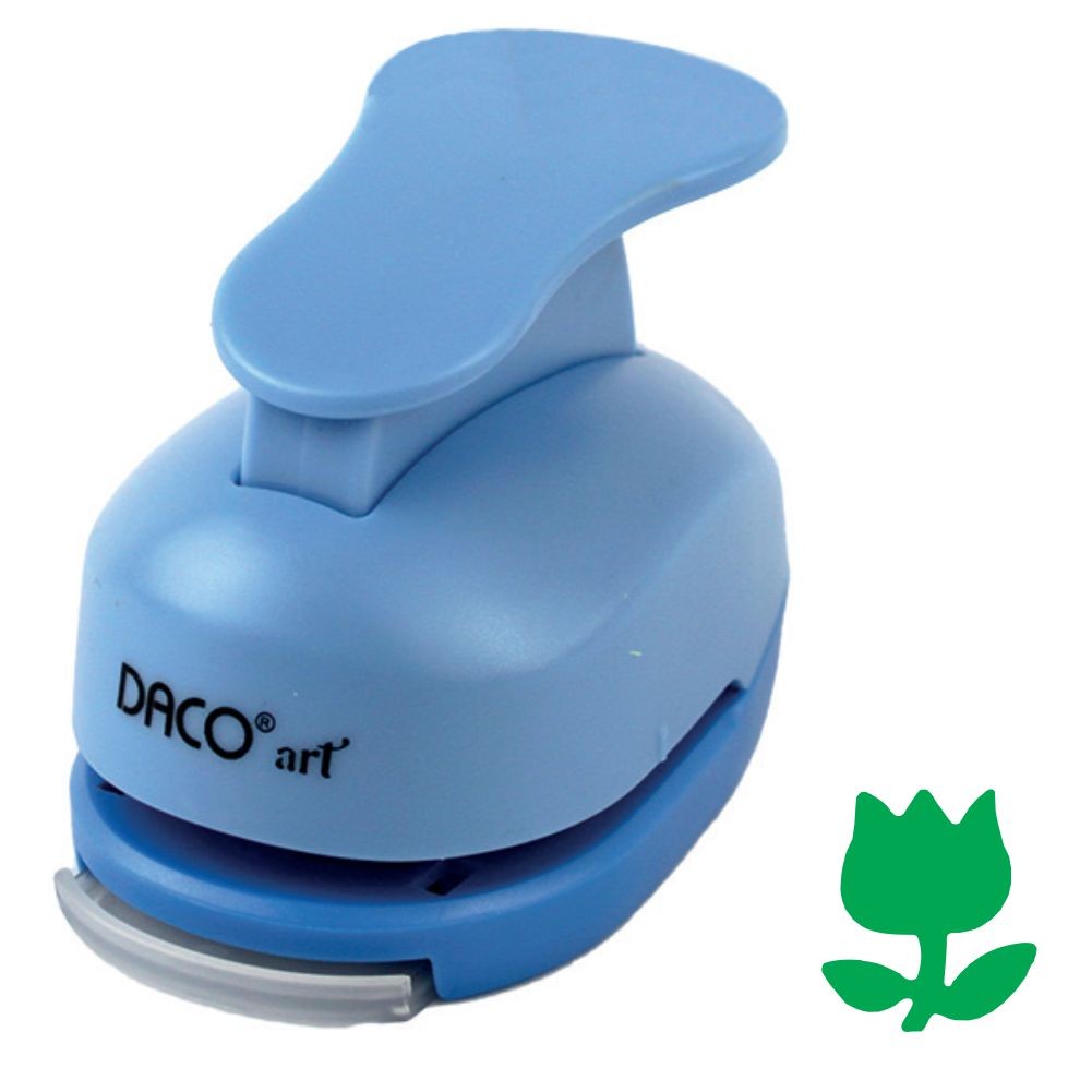 Perforator hobby cu model lalea de 3.8 cm utilizat în proiecte creative și scrapbooking.
