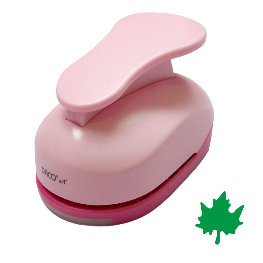 Perforator hobby roz cu model frunză de 7.6 cm utilizat în proiecte creative și scrapbooking