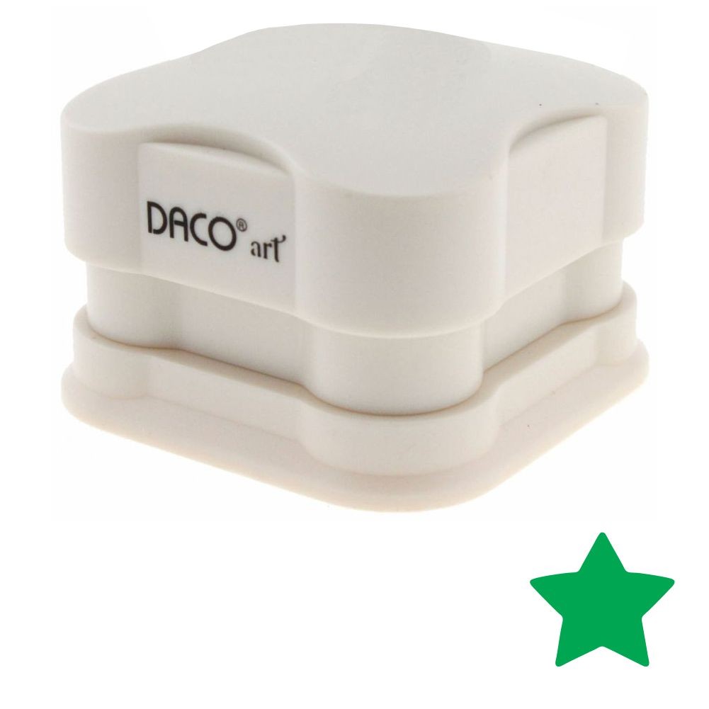 Perforator hobby magnetic DACO cu sistem de îmbinare și model stea de 3.7 cm utilizat în proiecte creative.