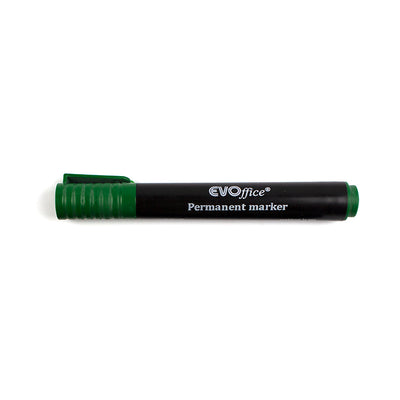 Permanent marker verde varf rotund EVOffice