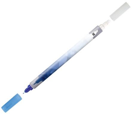 Pic corector Scribolino Faber-Castell cu varf mediu tesit M pentru stergere si rescriere cerneala albastra stilou