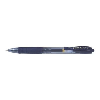 Pix cu gel retractabil Pilot G2 0.7 mm cu cerneală albastru închis și grip ergonomic