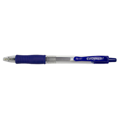 Pix cu gel si grip 0.7mm, retractabil EVOffice albastru