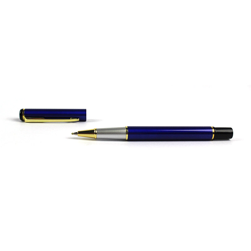 Pix Metalic Cu Capac Si Accesorii Aurii ,Mina Roller No 1573 -Albastru