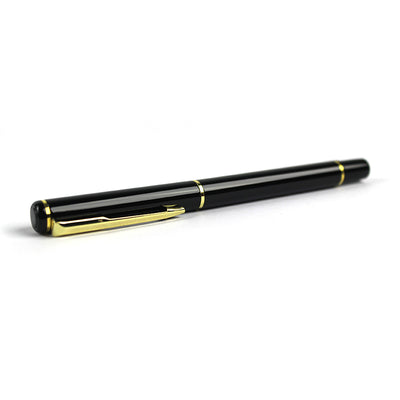 Pix metalic cu capac si accesorii aurii ,mina roller No 1573 -negru