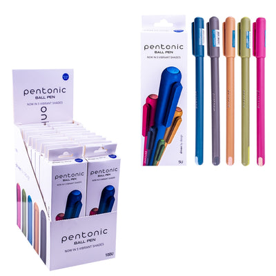 Pix Pentonic Colors, 5 buc/set, mina albastra, 0.7 mm - LINC