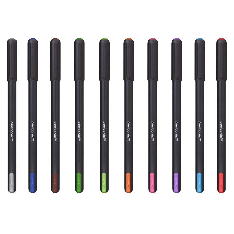 Pix Pentonic, corp negru, mina portocaliu, 1 mm - LINC