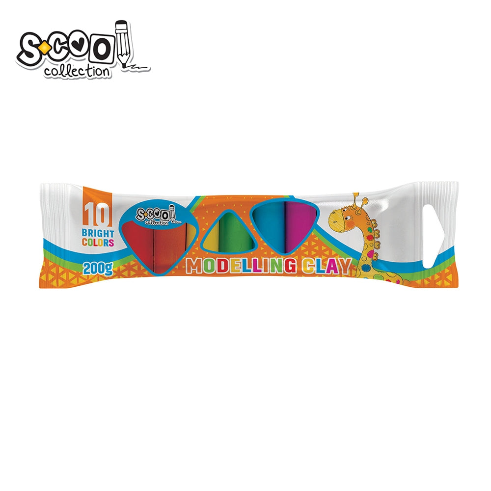 Plastilina, culori stralucitoare, 10 /set, 200 g. S-COOL