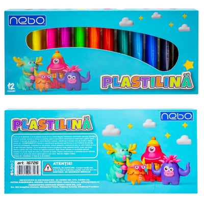 Plastilina 12 culori, NEBO
