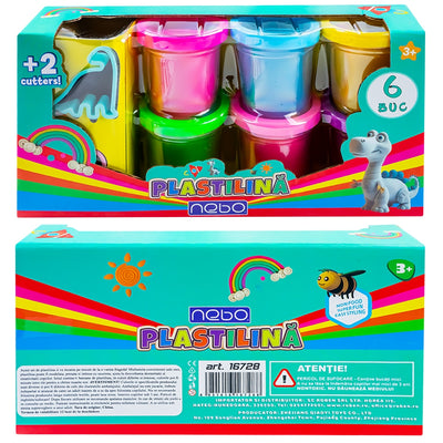 Plastilina 6 culori + forme, NEBO