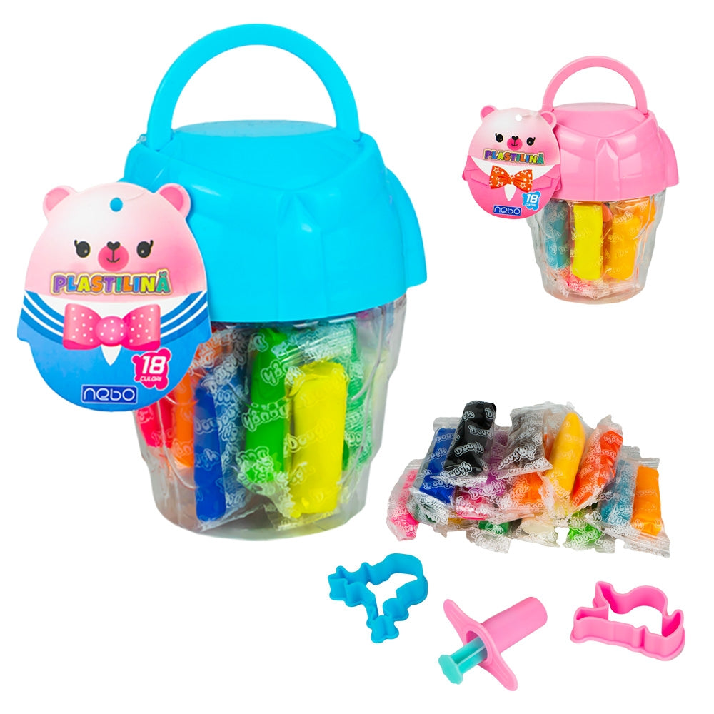 Plastilina Ursulet, 18 culori - NEBO