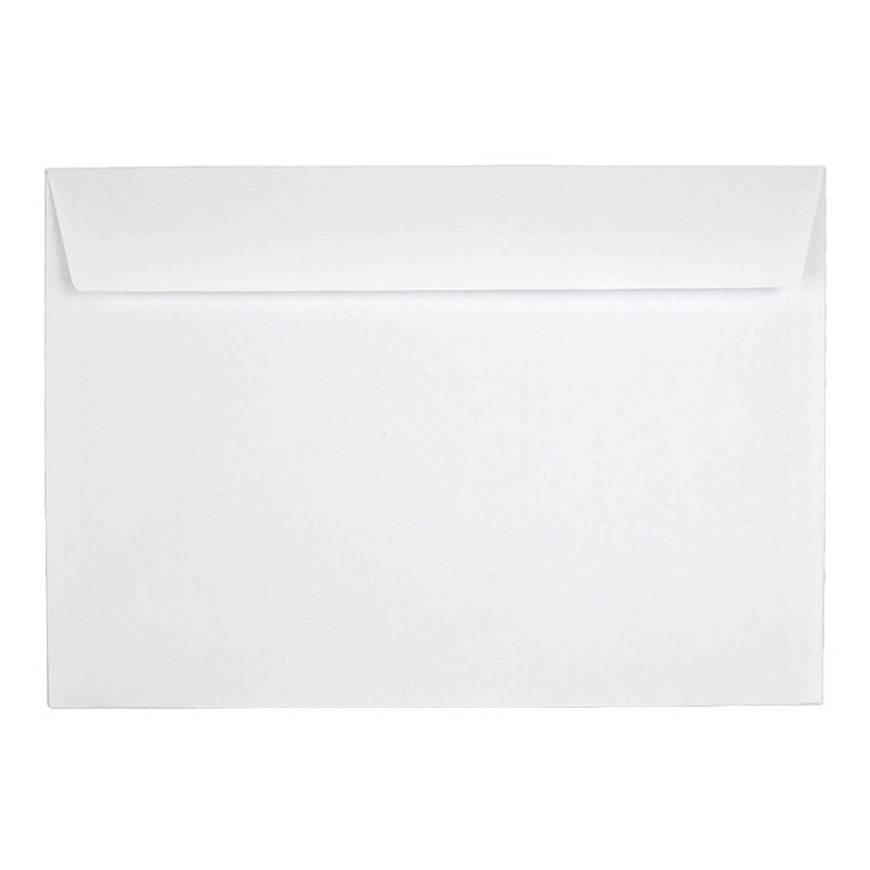 Plic alb format C5, dimensiune 162x229 mm, cu deschidere pe latura mare, închidere siliconică, ideal pentru corespondență A5