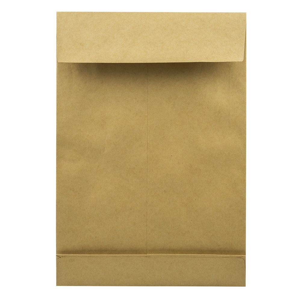 Plic Kraft C4 cu burduf de 4 cm, dimensiune 324x229 mm, gramaj 120 g/mp, ideal pentru documente A4 voluminoase și cataloage