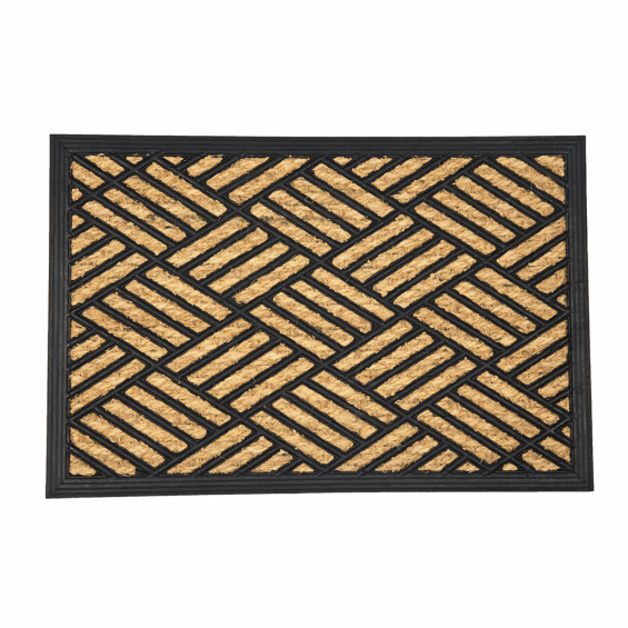 Covor intrare dreptunghiular cocos si cauciuc 60x40cm