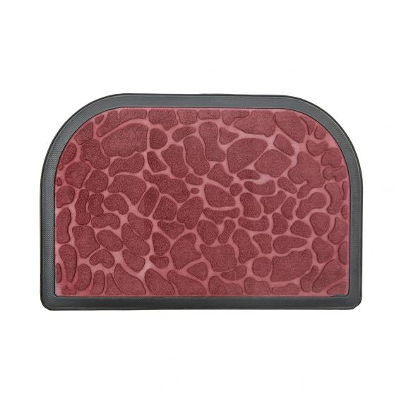 Covor intrare mocheta semioval, 60x40 cm, Stone