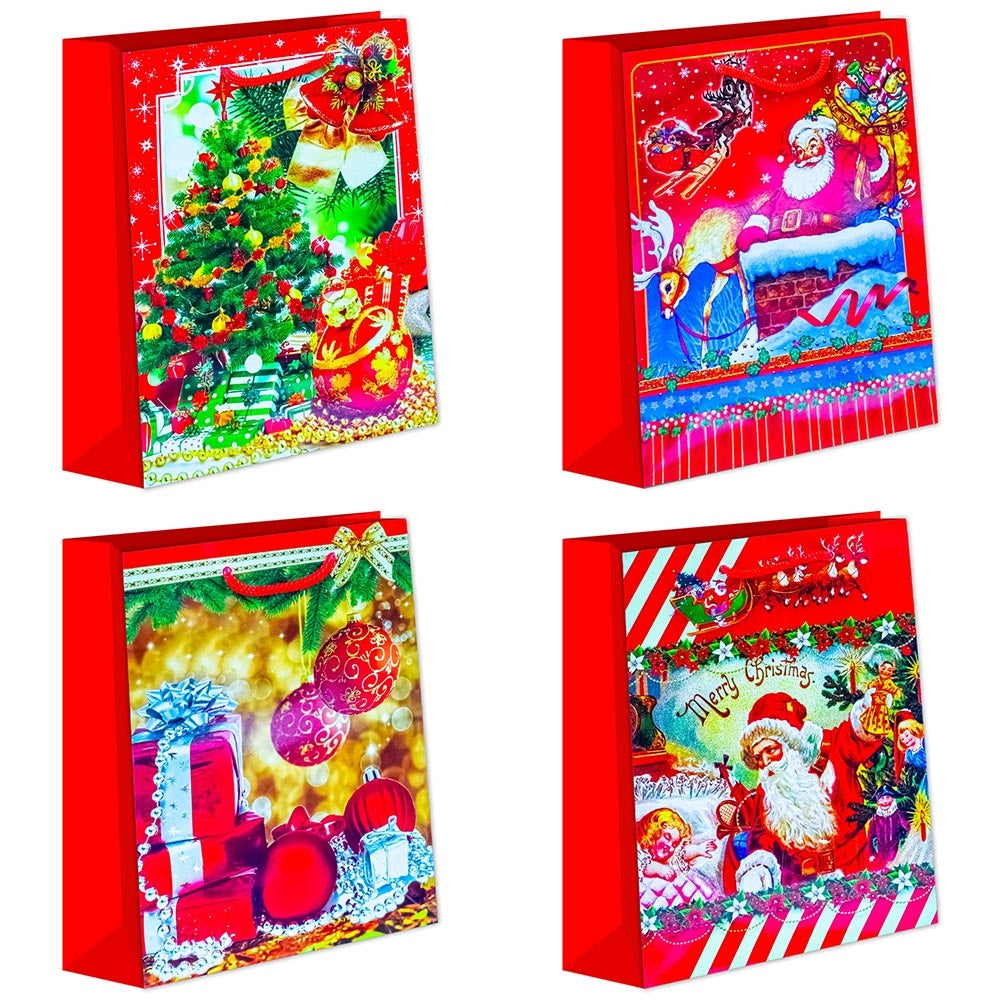 Punga cadou Craciun, 14x20x7 cm