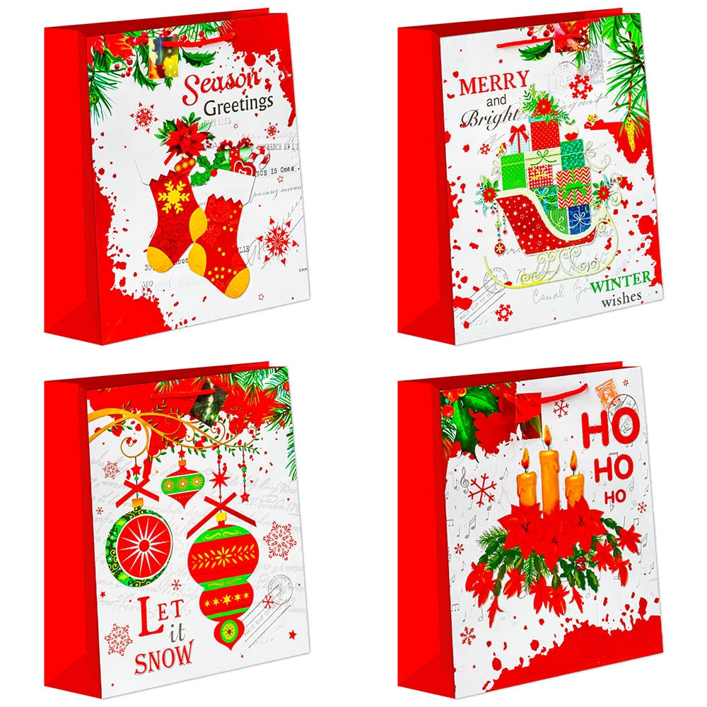 Punga cadou Craciun, 26x32x10 cm