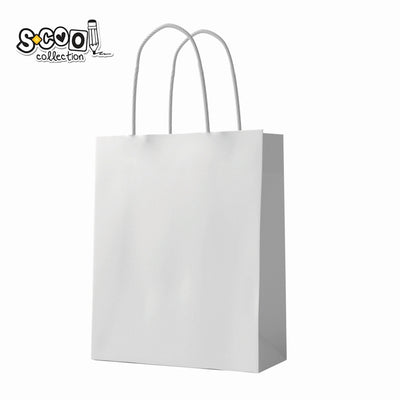 Punga hartie Craft, alba, 18x23x10 cm, 150 gr - S-COOL
