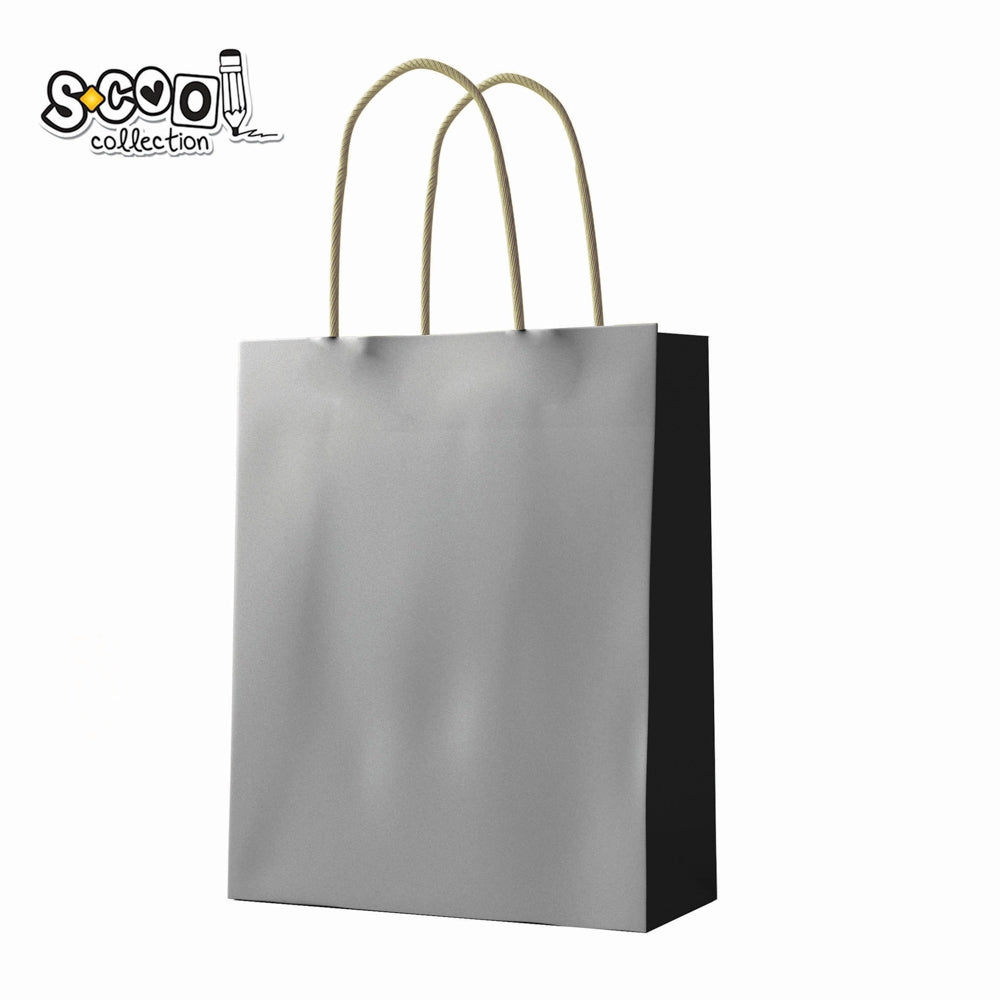 Punga hartie Craft, argintie, 18x23x10 cm, 150 gr - S-COOL