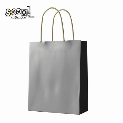 Punga hartie Craft, argintie, 26x32x12 cm, 150 gr - S-COOL