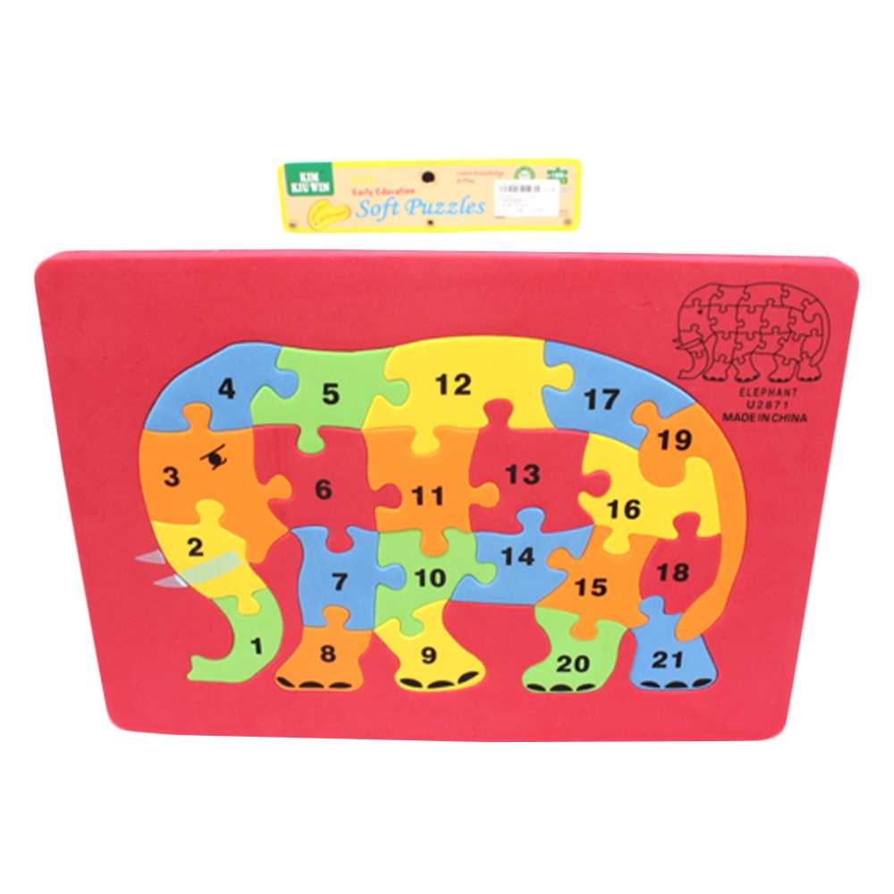 Puzzle EVA, incastru, Elefant