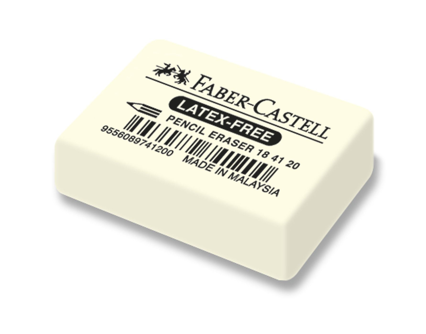 Radiera Faber-Castell 7041-20 din cauciuc natural fara PVC dimensiuni 40x27x13 mm pentru creioane grafit si colorate