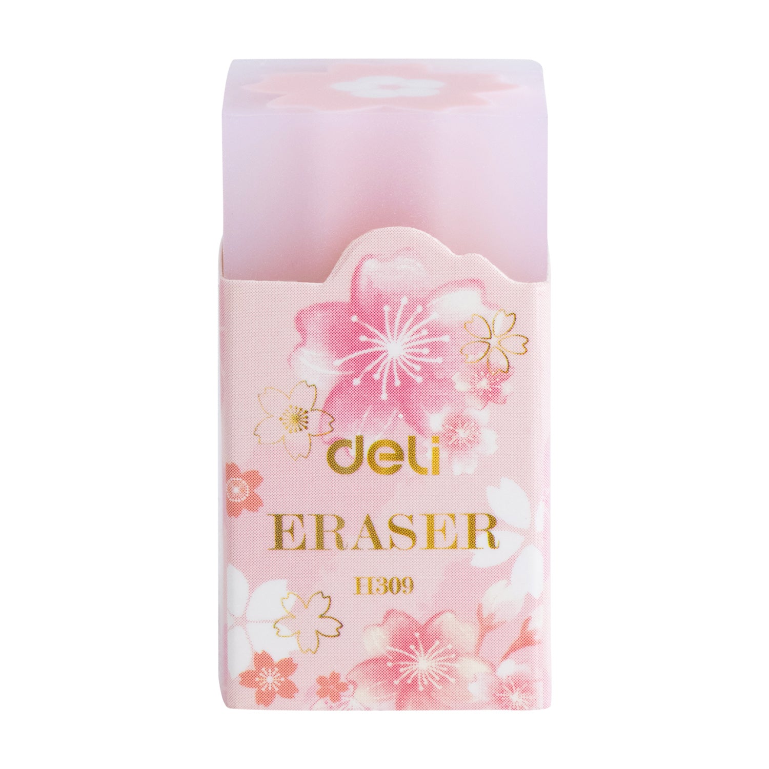 Radieră pentru creion Deli cu motive flori, non-toxică, pentru școală și desen