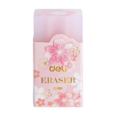 Radieră pentru creion Deli cu motive flori, non-toxică, pentru școală și desen