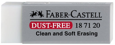 Radiera Faber-Castell Dust-Free 20 dimensiune 63x22x12 mm pentru creioane grafit fara ftalati