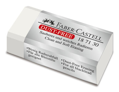 Radiera Faber-Castell Dust-Free 30 dimensiune 42x19x12 mm pentru creioane grafit stergere curata fara ftalati