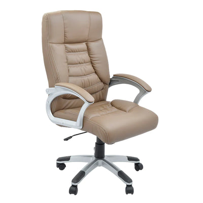 Scaun de birou ergonomic Bokai, Piele ecologica, Bej