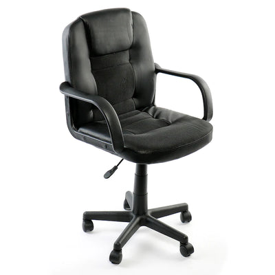 Scaun de birou ergonomic Fortune, piele ecologica/mesh, Negru