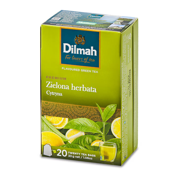 Ceai verde cu aroma de lamaie, Dilmah, 20 pliculete x 1,5g