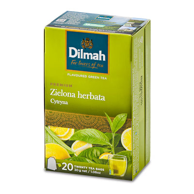 Ceai verde cu aroma de lamaie, Dilmah, 20 pliculete x 1,5g
