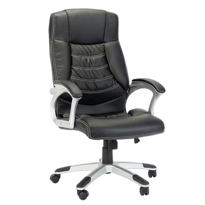 Scaun de birou ergonomic Bokai, Piele ecologica, Negru