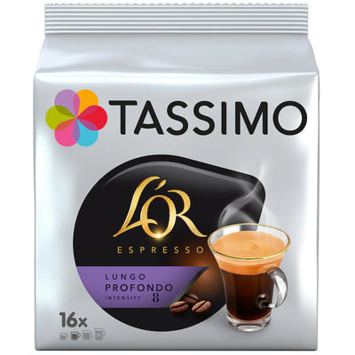 Cafea capsule, L'OR Tassimo Lungo Profundo, 16 buc x 120 ml