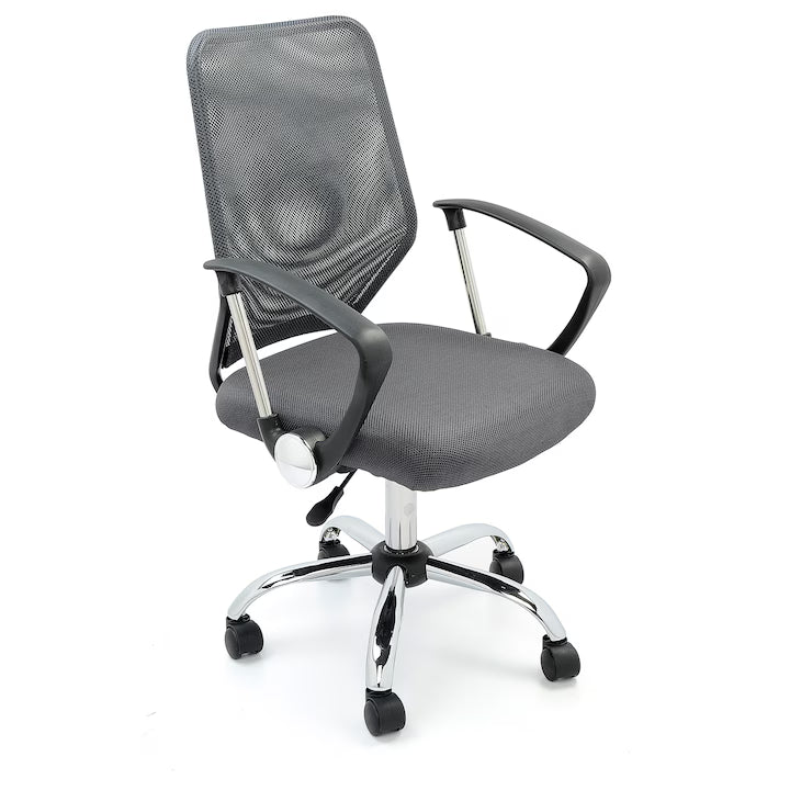 Scaun de birou ergonomic Happy, mesh, Gri