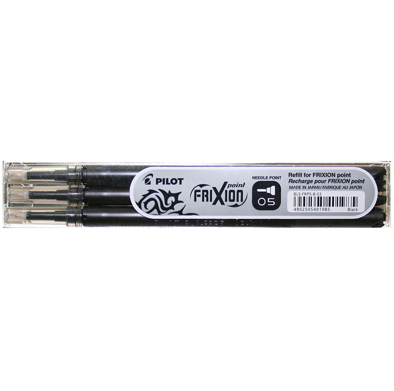Set 3*rezerva roller cerneala  0.5mm Frixion Point Pilot negru