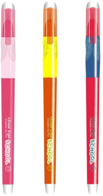 Roller cu cerneală termosensibilă M&G iErase Ergo pentru fete, 0.7 mm, cu grip ergonomic și gumă de șters