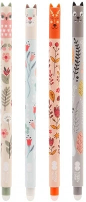 Roller gel cu cerneală termosensibilă Floral Art Happy Color de 0.5 mm cu design floral elegant și gumă de șters.