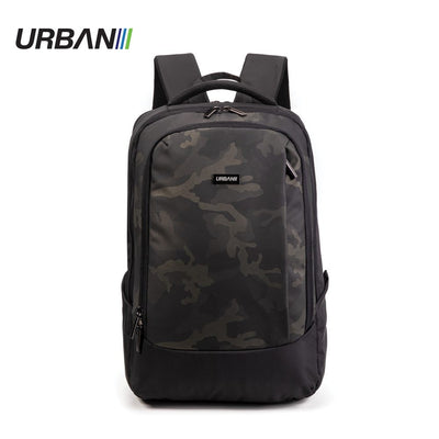 Rucsac laptop 19 inch model Dark Camouflage Offishop din poliester 1200D cu spate respirabil organizator frontal si buzunare laterale extensibile