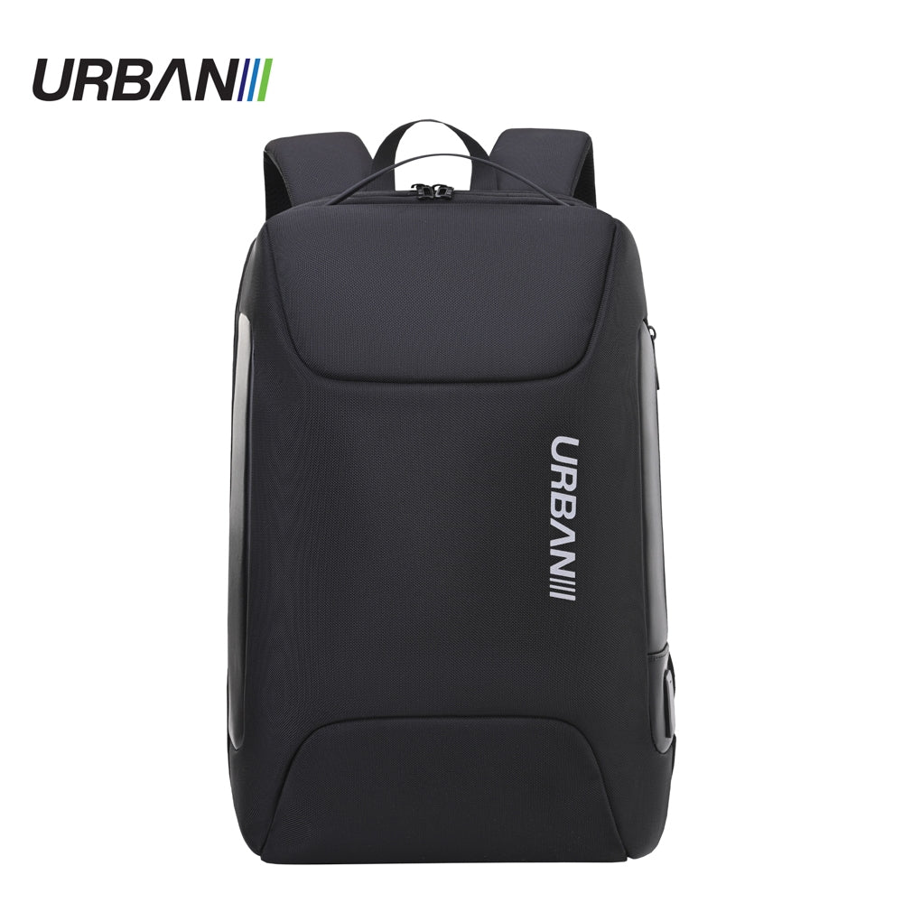 Rucsac profesional Urban Bullet Offishop de 46 cm pentru laptop 19 inch si tableta cu porturi USB incarcare maner cauciucat si buzunar antifurt spate