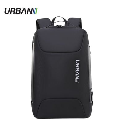 Rucsac profesional Urban Bullet Offishop de 46 cm pentru laptop 19 inch si tableta cu porturi USB incarcare maner cauciucat si buzunar antifurt spate